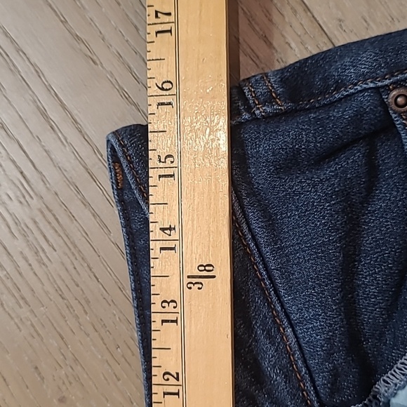 EUC Idyllwind Jeans Women's sz 12 Mis Rise Dark Wash Raw Hem Flare Denim Jean - Picture 9 of 11